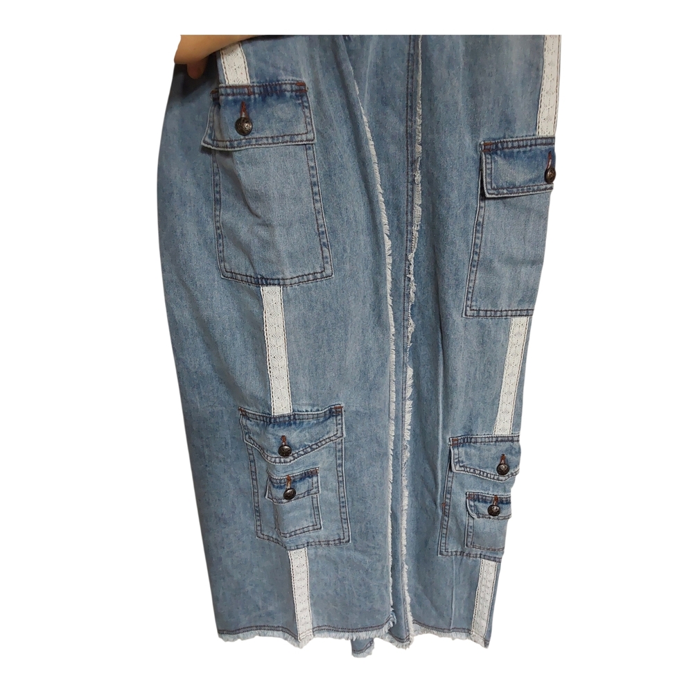POL New Blue Denim Cargo Pants - Picture 5 of 7